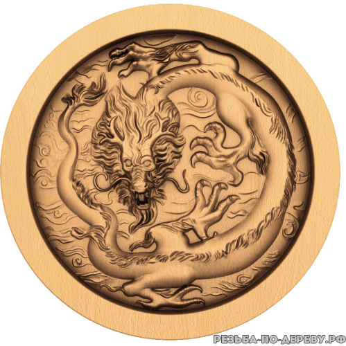 Китайский дракон из дерева